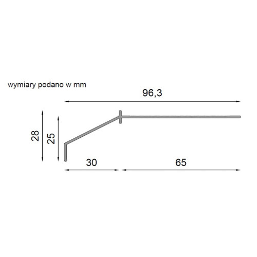 Profil prosty - K100 Renoplast