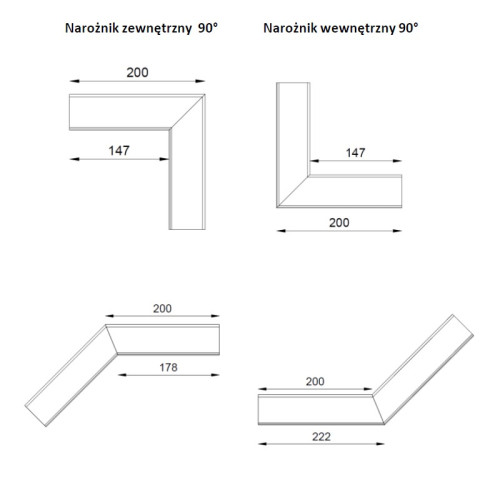 Kolanko rynny R50 zewn. 90°