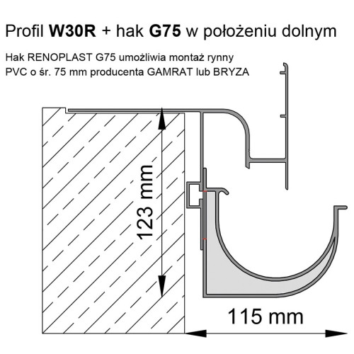 Profil okapowy - W30R